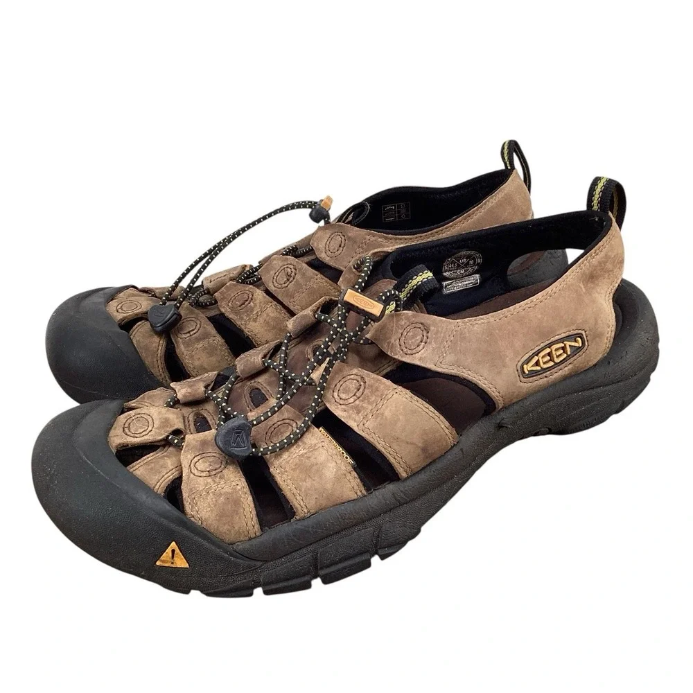 KEEN Newport Brown Leather Men's Sz 11 Waterproof Hiking Sandal